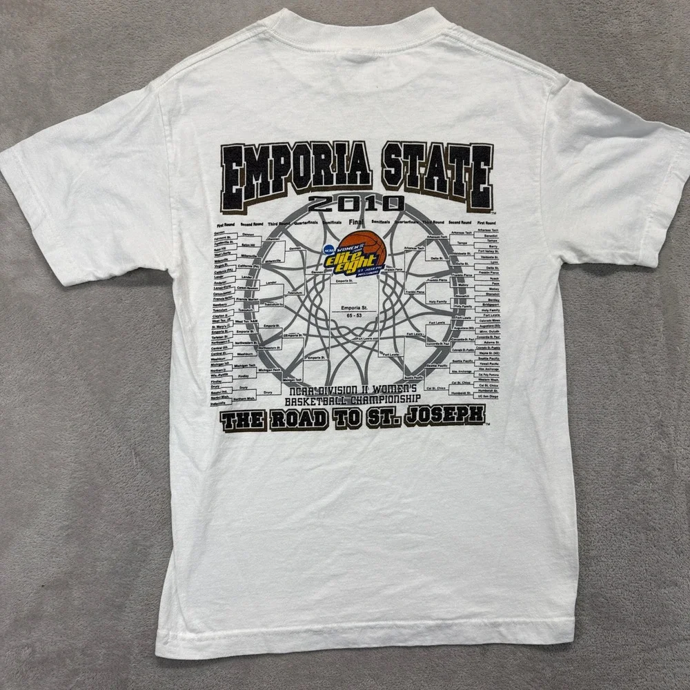 Emporia State Shirt Men S‎ White 2010 National Champions T-Shirt Division 2 NCAA